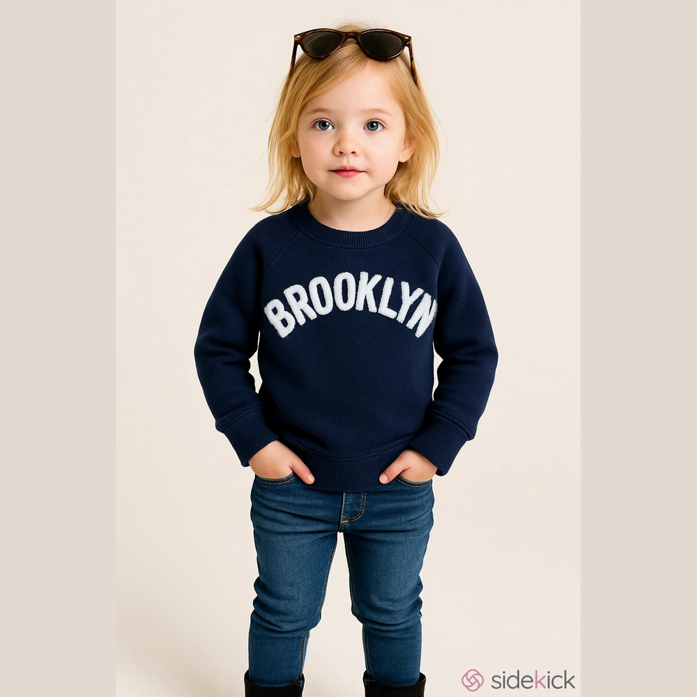 J.Crew Crewcuts Kids' Navy “Brooklyn” Sweatshirt